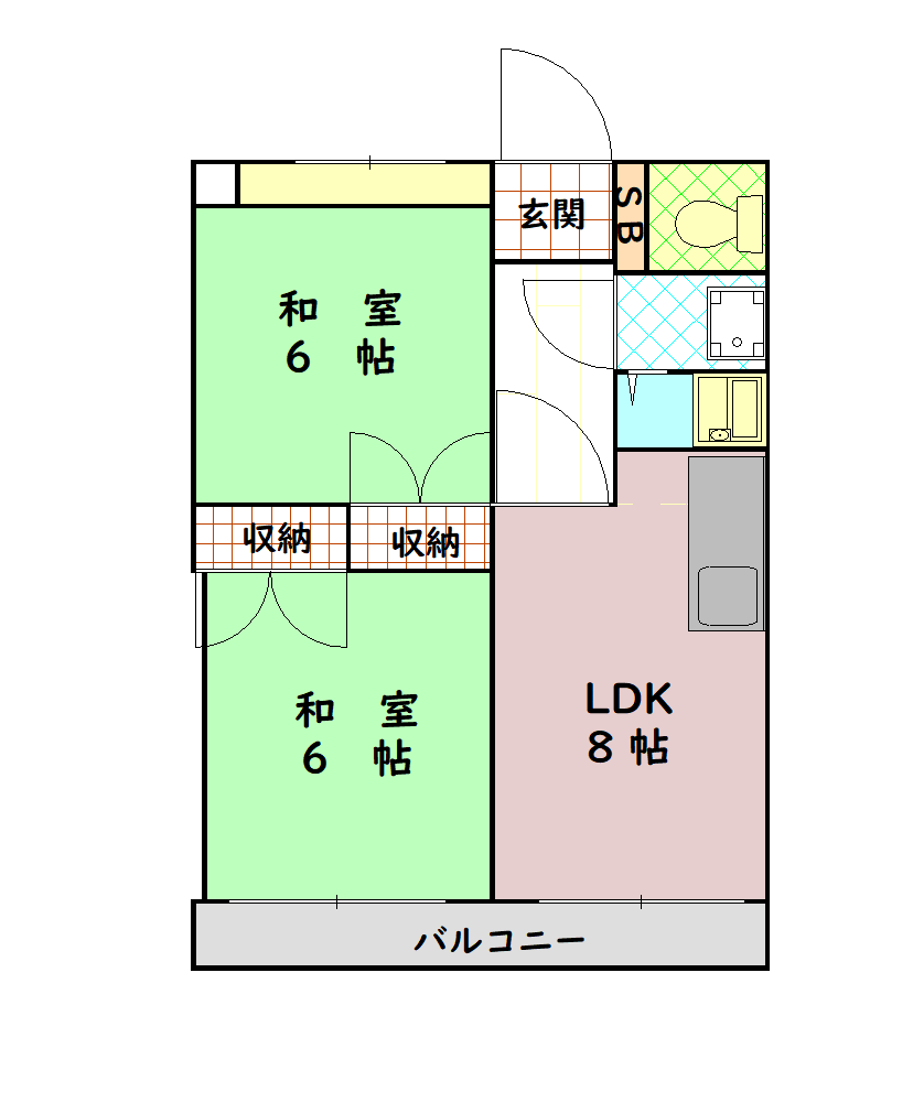 コスモシティ国定Ａの間取り