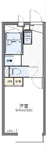 レオパレスドミール　別府の間取り