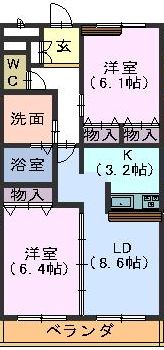 東ハイツの間取り