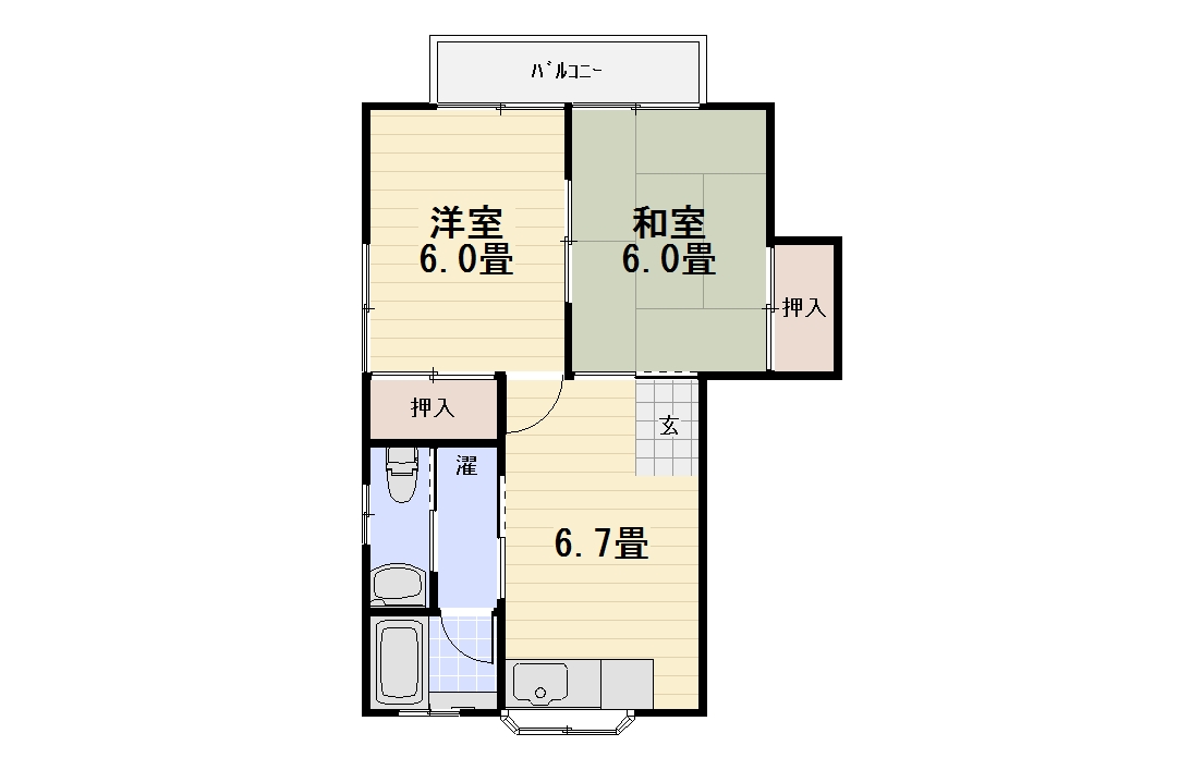 コーポホワイトパレスIの間取り