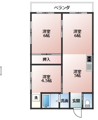 コーポ梅ヶ渕の間取り