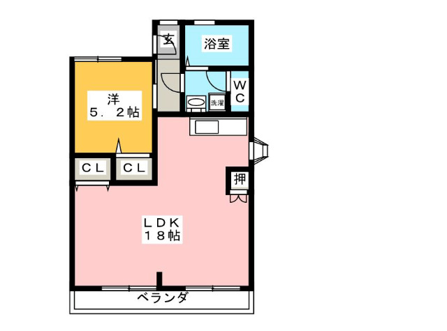 ハイツ岐北の間取り