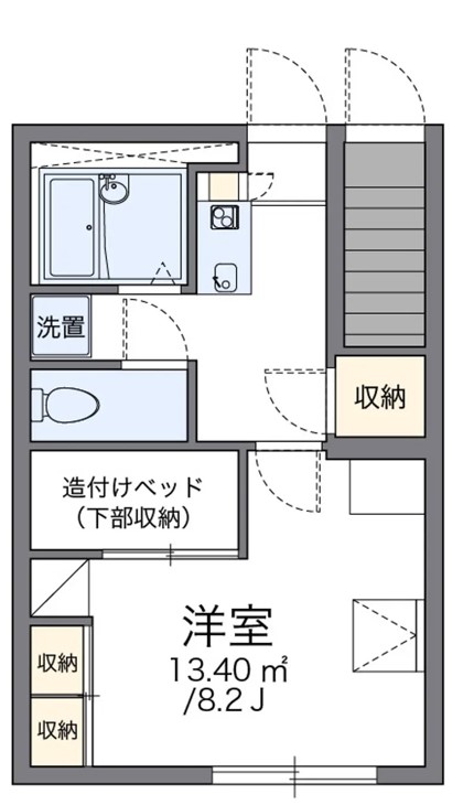 小松島市日開野町のアパートの間取り