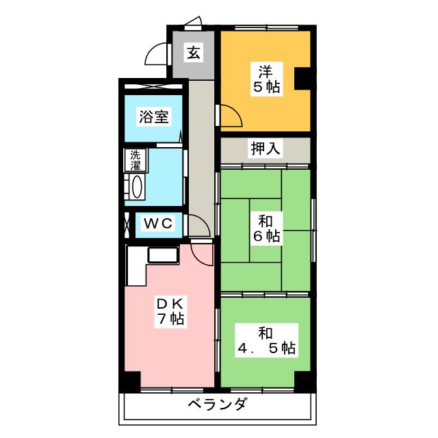 コートプロスパ―Iの間取り