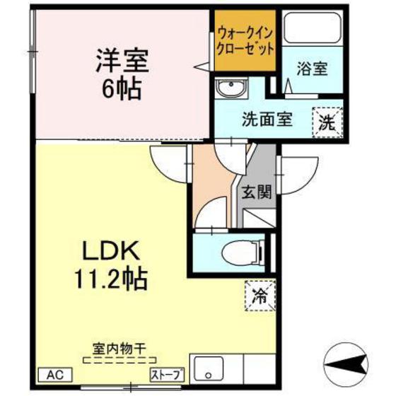 グランモア南佃Ｂの間取り