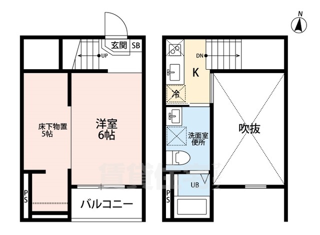 名古屋市南区白雲町のアパートの間取り