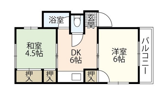 広島市中区大手町のマンションの間取り