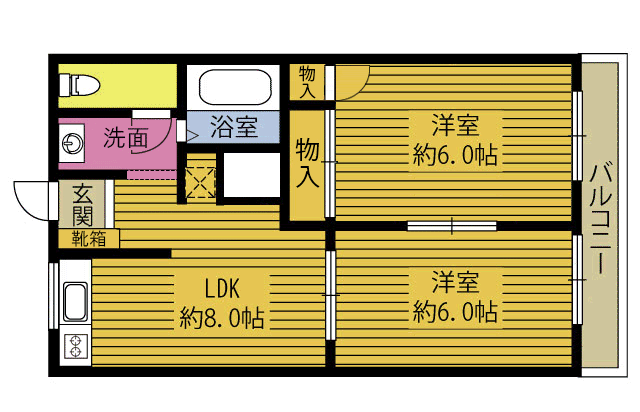 カーサ大在北の間取り