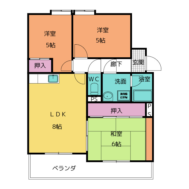 リバービレッジハイツの間取り