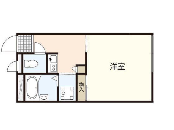 広島市東区戸坂大上のアパートの間取り