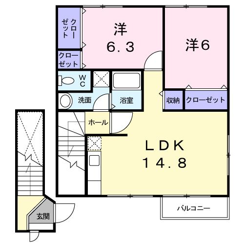 ラフィーネＮの間取り