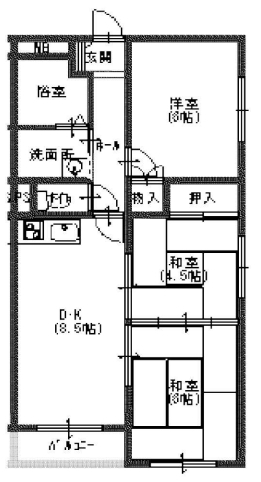 【ハイツ・ルミエールの間取り】