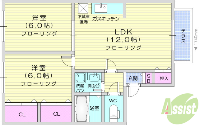 ブーケ・ド・ツルマキEの間取り