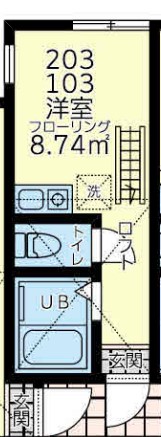 【川崎市川崎区東門前のアパートの間取り】