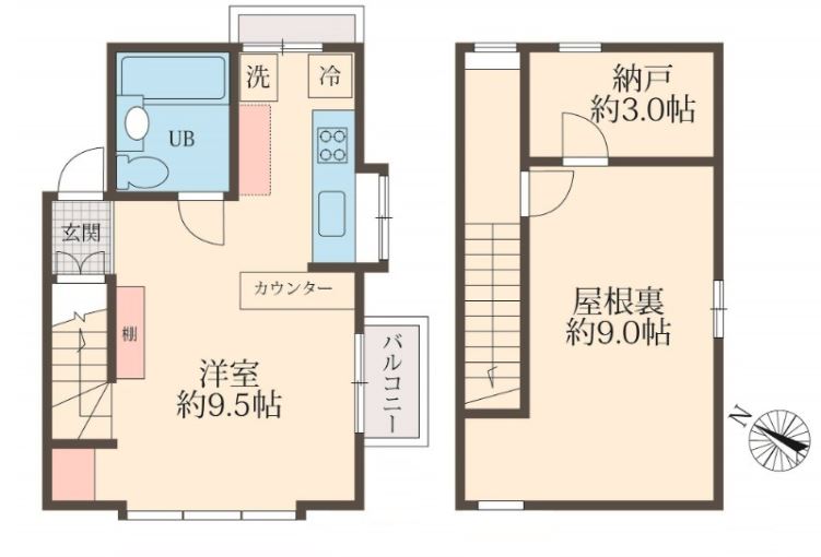 日野市南平のアパートの間取り