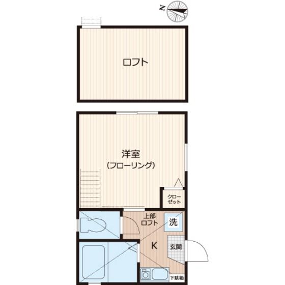 横須賀市追浜南町のアパートの間取り