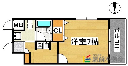 福岡市中央区平尾のマンションの間取り