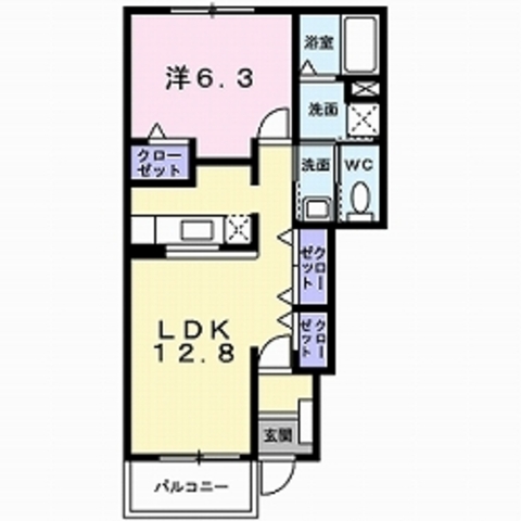 プラシード　フォレスターＢの間取り