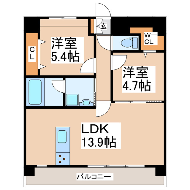 菊池郡大津町大字大津のマンションの間取り