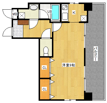 広島市中区堺町のマンションの間取り