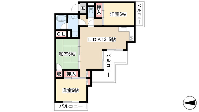 ダイコウマンションの間取り