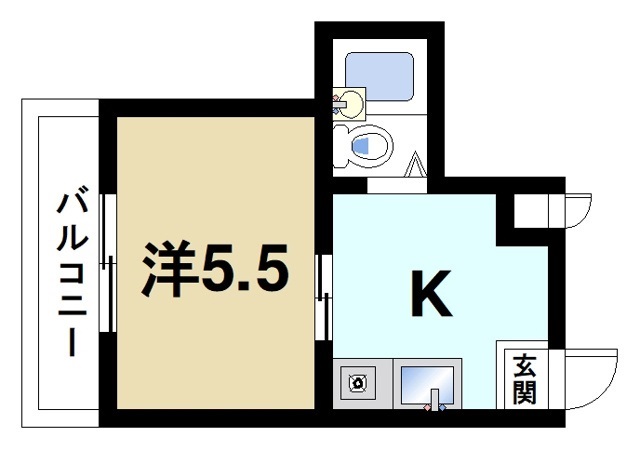 天理市川原城町のマンションの間取り