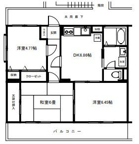 坂戸市大字森戸のマンションの間取り