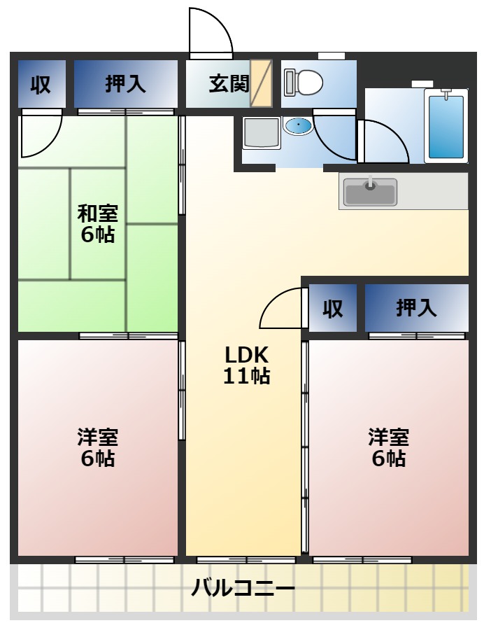 福田ビルの間取り