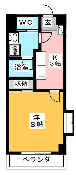 【小田原市栄町のマンションの間取り】