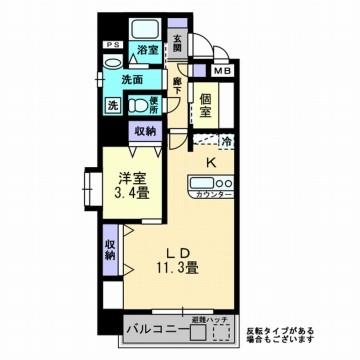 ヴェラヴィータ泉町IIの間取り