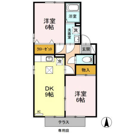 御料所ガーデン　Ｄ／Ｅの間取り