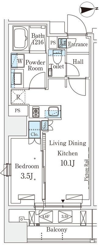 【渋谷区恵比寿南のマンションの間取り】