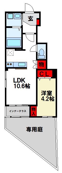 筑紫野市大字筑紫のアパートの間取り