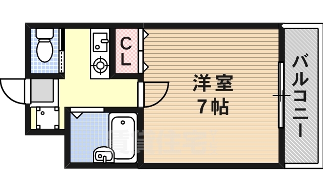 京都市南区上鳥羽南塔ノ本町のマンションの間取り