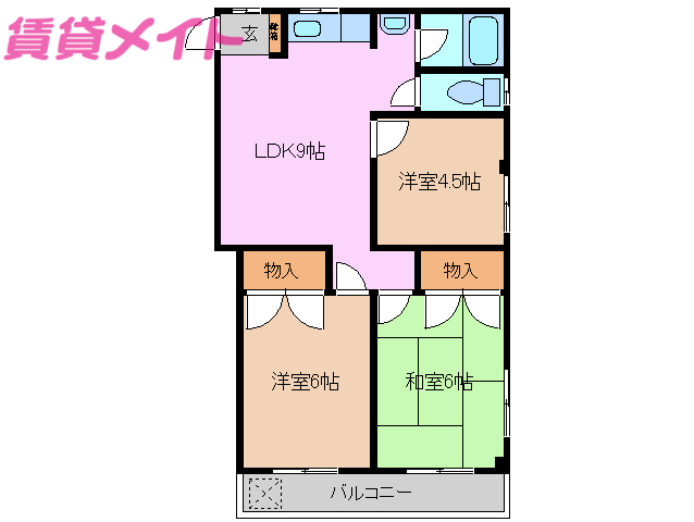 サンリッチ大矢知の間取り