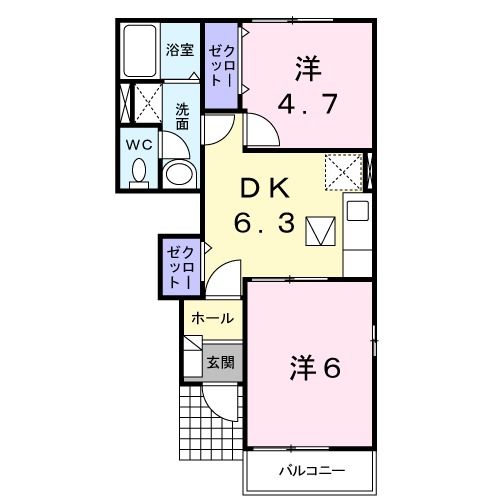 エステート長津２１Ｂの間取り