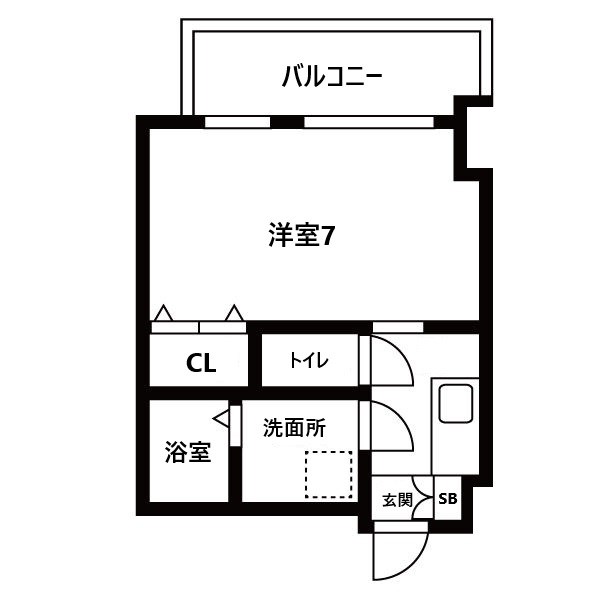 【尼崎市昭和南通のマンションの間取り】