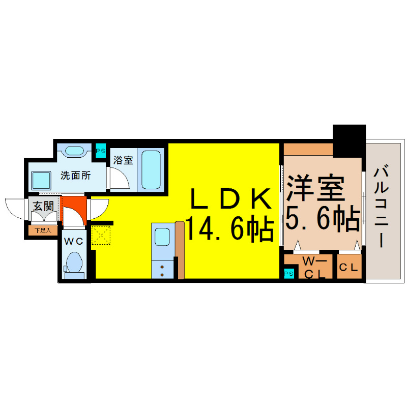 【名古屋市中区大須のマンションの間取り】