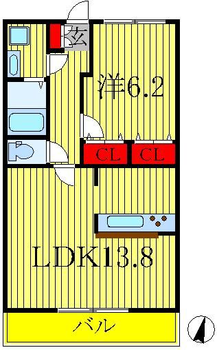 グリシーナおおたかの間取り