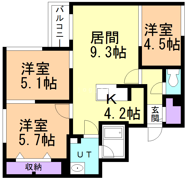 アルテ・ファシオ山鼻の間取り