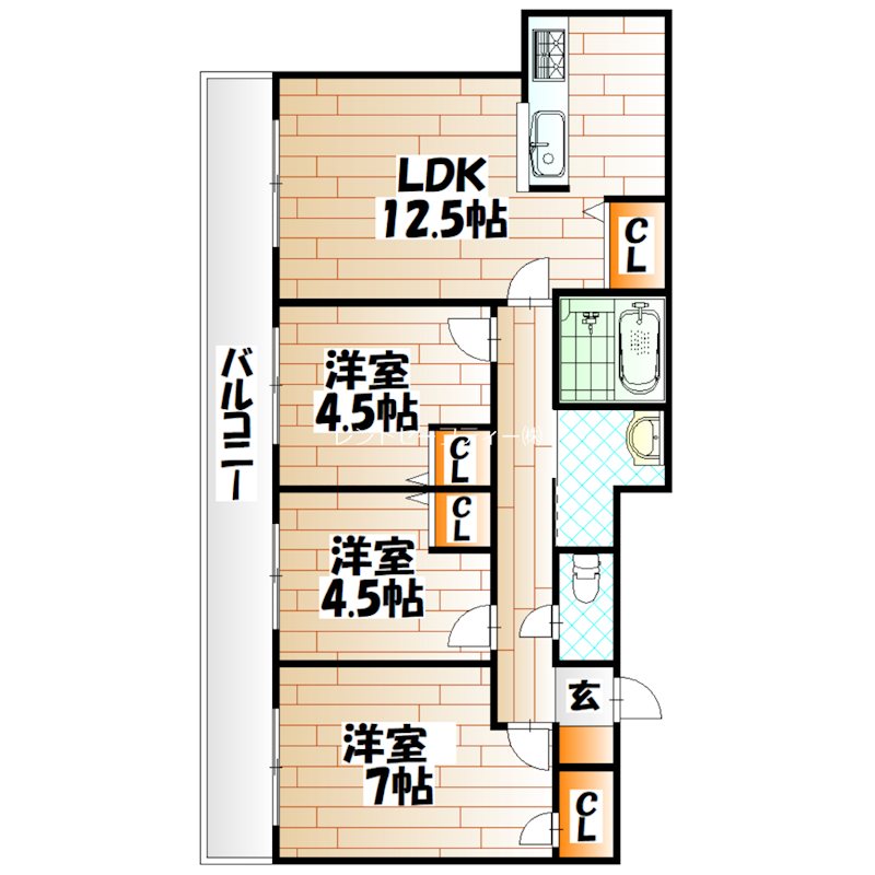 小倉D.C.TOWERの間取り