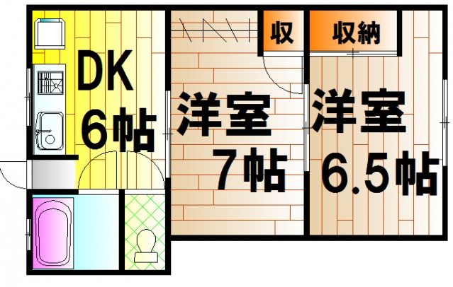 広島市中区舟入町のアパートの間取り