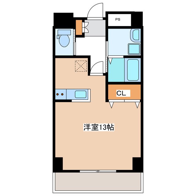 松本市本庄のマンションの間取り