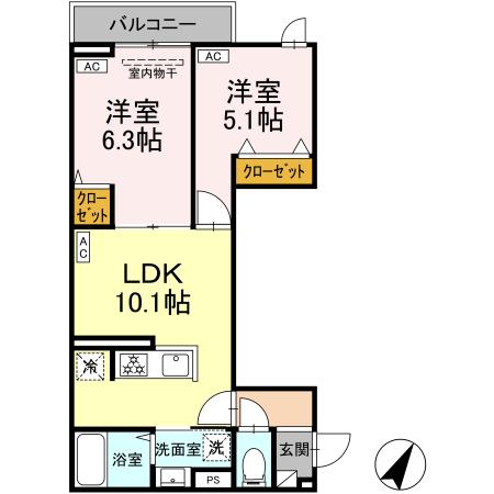 グラナーデ西大泉の間取り