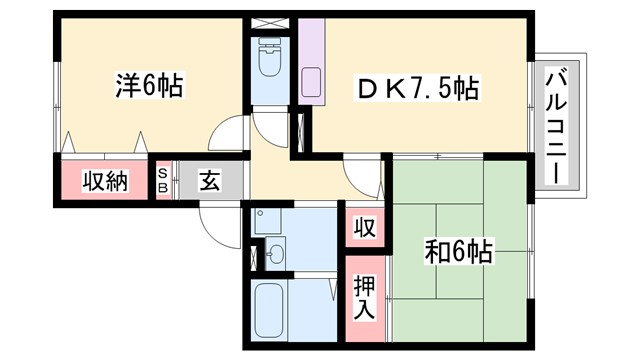 グランドソレイユ　A棟の間取り