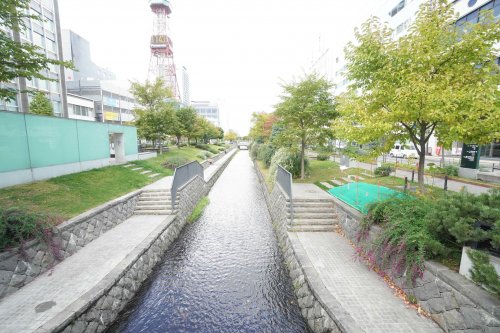 【札幌市中央区南二条東のマンションの公園】