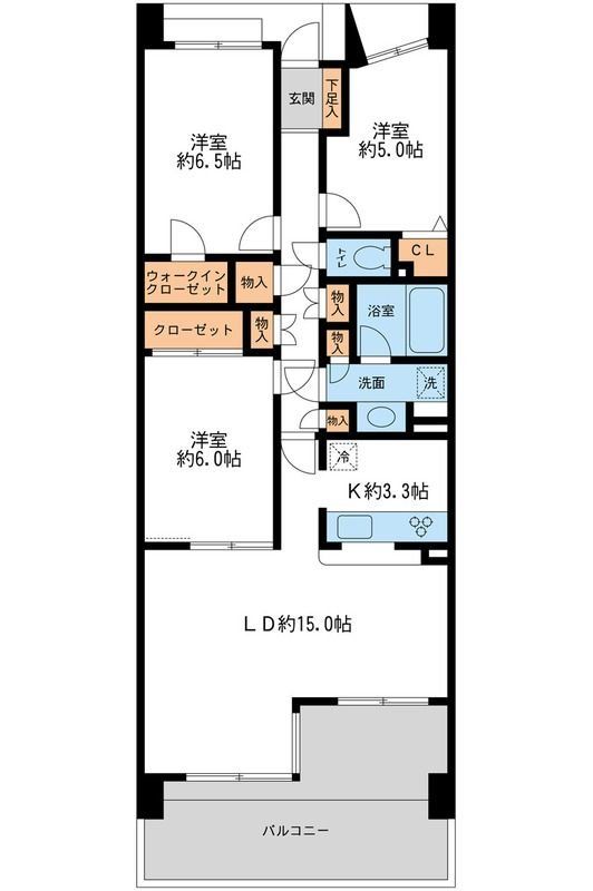 千葉市美浜区幸町のマンションの間取り