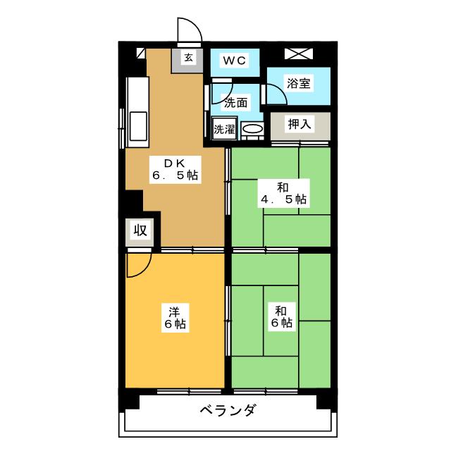 津島サンハイツの間取り