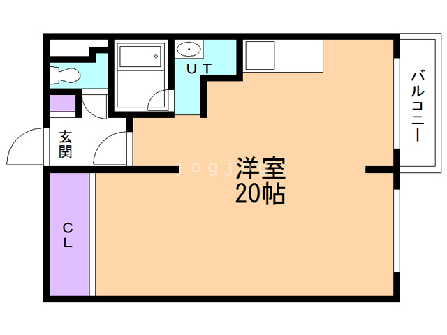 札幌市西区発寒五条のマンションの間取り