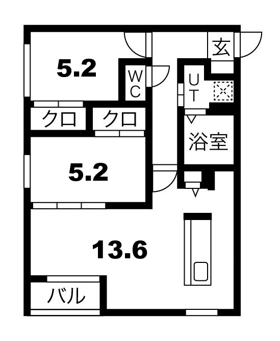 RITZ GRANDE 菊水上町の間取り